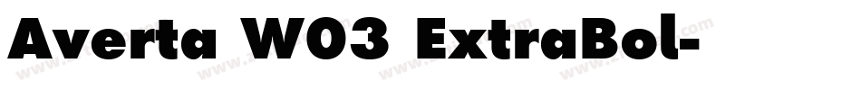 Averta W03 ExtraBol字体转换